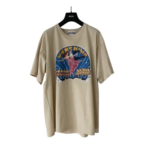 Pre-owned Moschino T-shirt In Beige