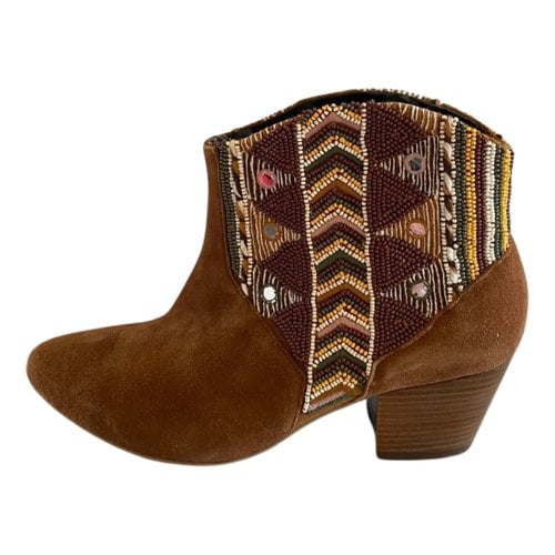 Pre-owned Bocage Ankle Boots In Brown