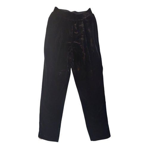 Pre-owned Pinko Velvet Carot Pants In Black