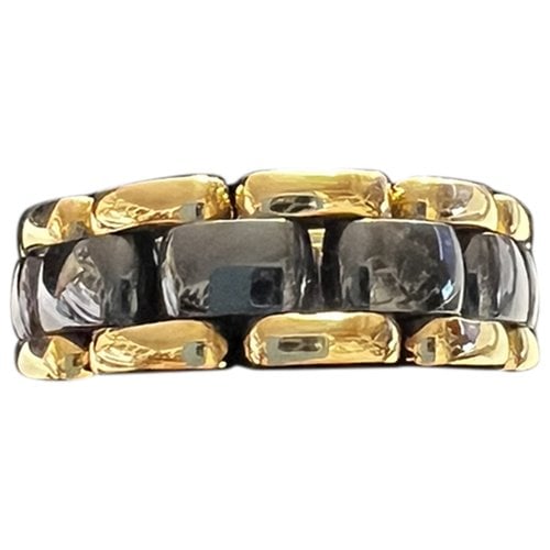 Pre-owned Chanel Ultra Yellow Gold Ring In Black