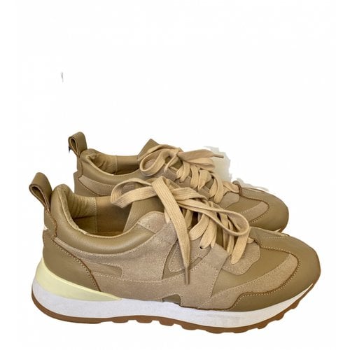 Pre-owned Senso Leather Trainers In Camel