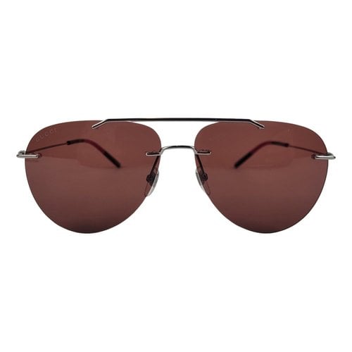 Pre-owned Gucci Sunglasses In Burgundy