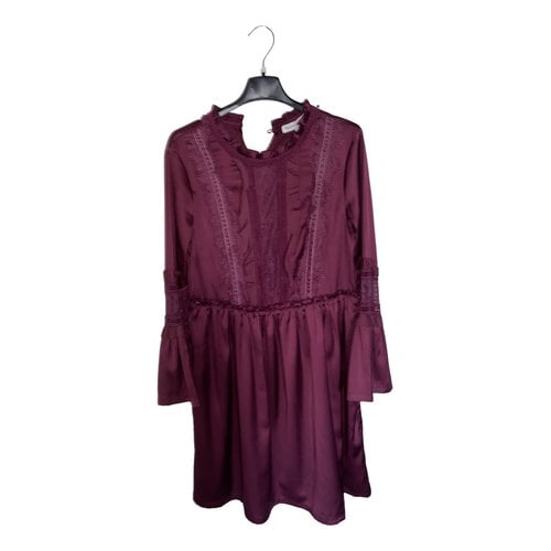 Pre-owned Silvian Heach Silk Mid-length Dress In Purple