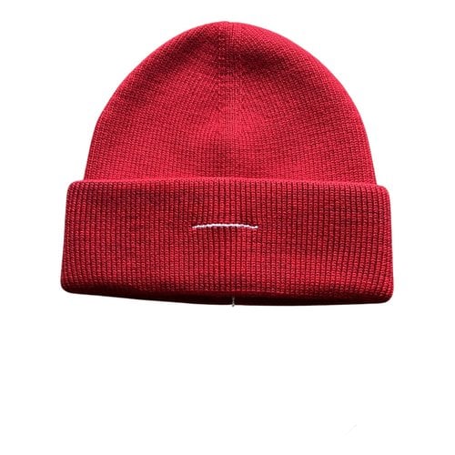 Pre-owned Mm6 Maison Margiela Beanie In Red