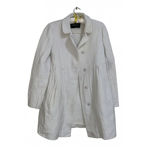 Pre-owned Max & Co Coat In White