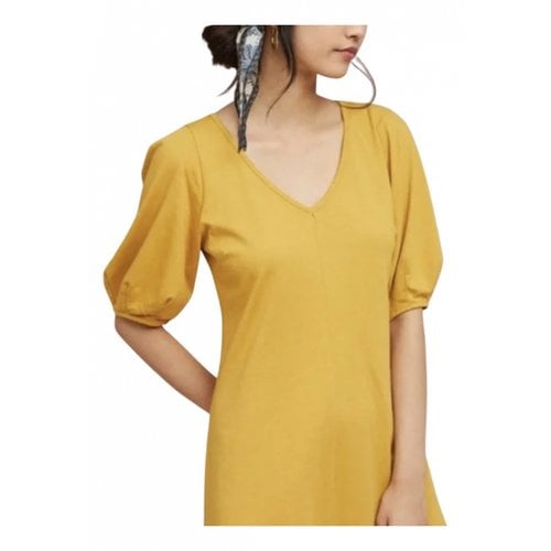 Pre-owned Anthropologie Mid-length Dress In Yellow