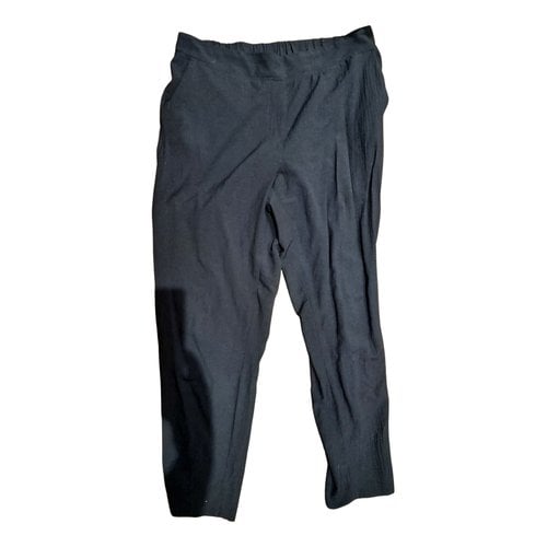 Pre-owned Calvin Klein Straight Pants In Navy