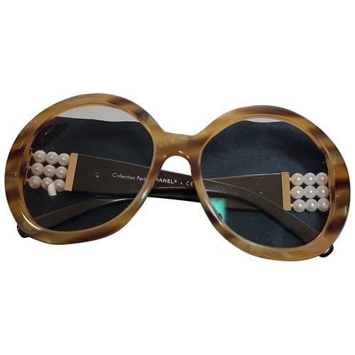 Pre-owned Chanel Oversized Sunglasses In Brown