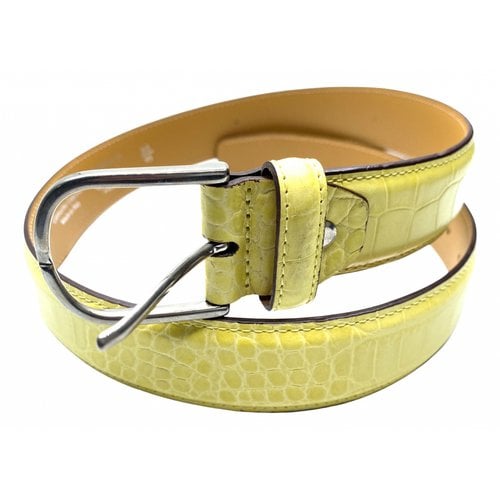 Pre-owned Anderson's Leather Belt In Yellow