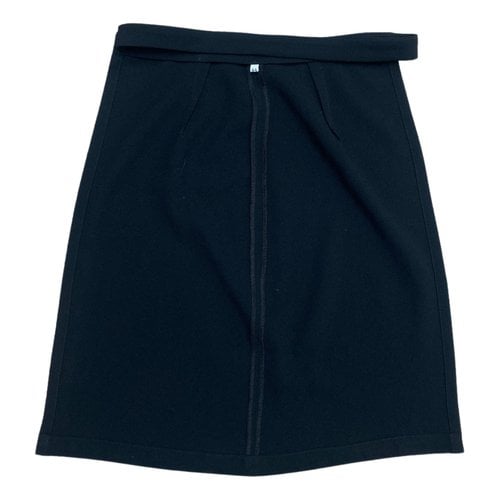 Pre-owned Maison Margiela Wool Mini Skirt In Black