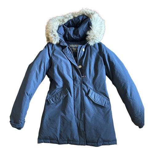 Pre-owned Woolrich Parka In Blue