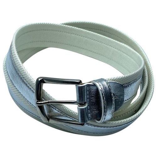 Pre-owned Anderson's Leather Belt In White