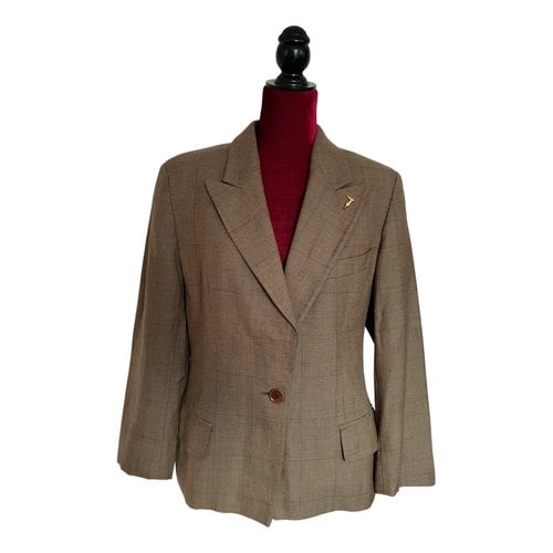 Pre-owned Trussardi Wool Jacket In Brown