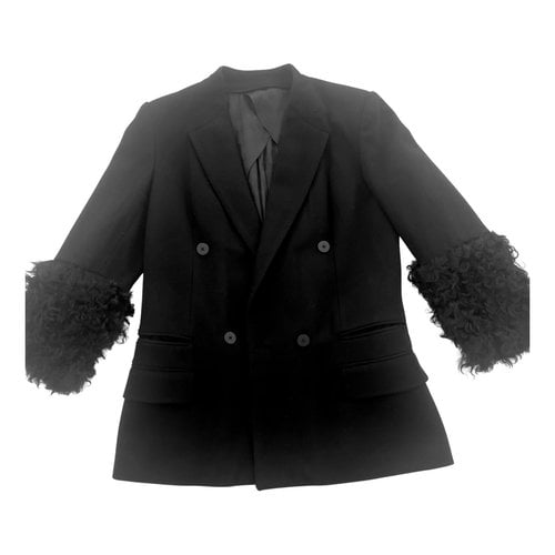 Pre-owned Karl Wool Blazer In Black