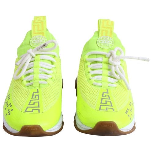 Pre-owned Versace Trainers In Yellow