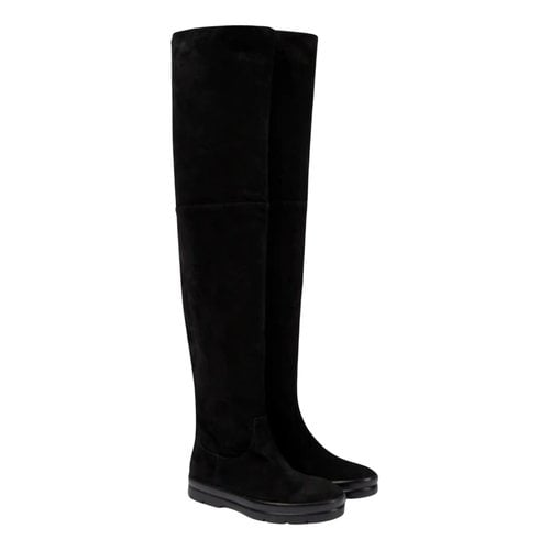Pre-owned The Row Wellington Boots In Black