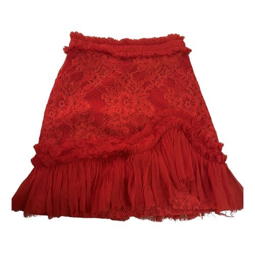 Pre-owned Alexis Mini Skirt In Red