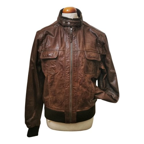 Pre-owned Serge Pariente Leather Jacket In Brown