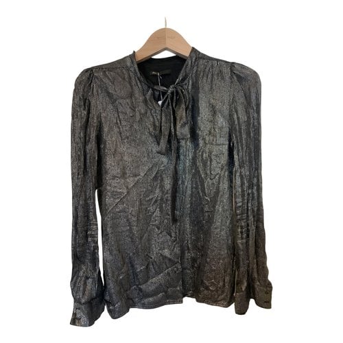 Pre-owned Maje Glitter Shirt In Silver