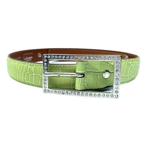 Pre-owned Anderson's Leather Belt In Green