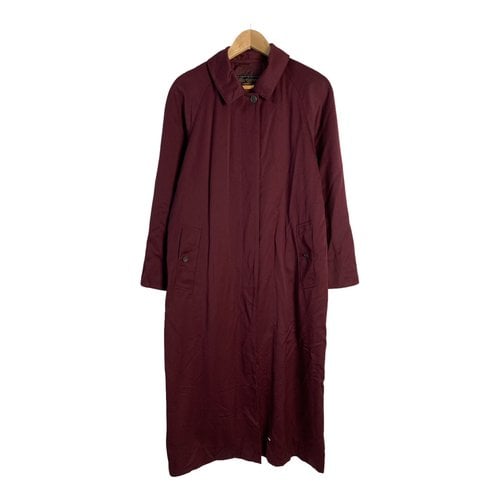 Pre-owned Burberry Wool Trenchcoat In Red