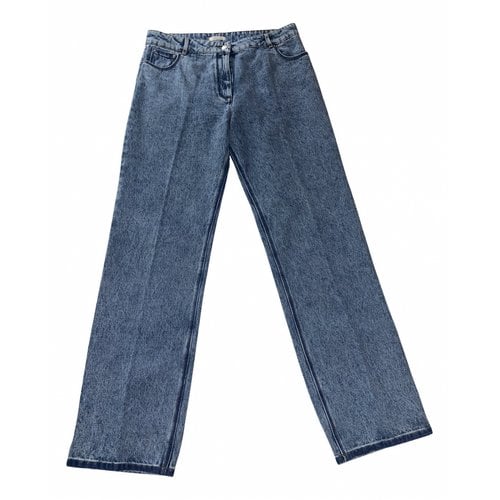 Pre-owned Nina Ricci Straight Jeans In Blue