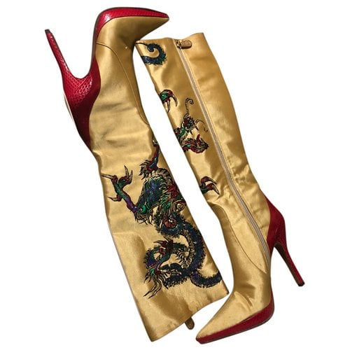 Pre-owned Les Tropeziennes Cloth Boots In Gold
