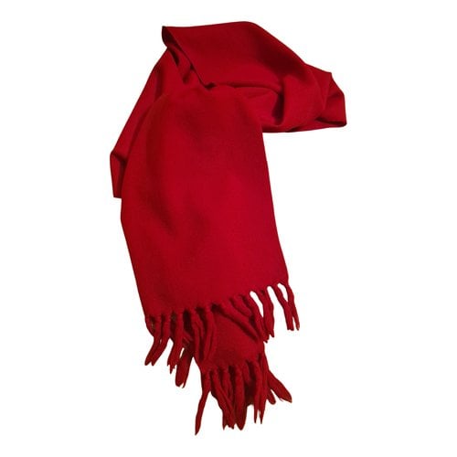 Pre-owned Emporio Armani Wool Scarf In Red