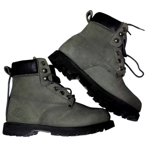 Pre-owned Dickies Leather Snow Boots In Grey