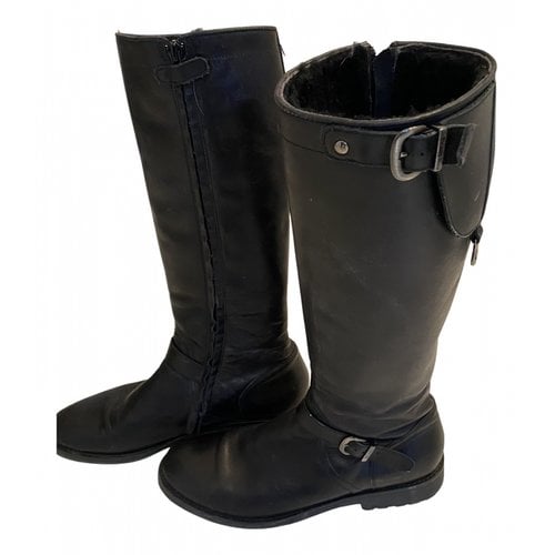 Pre-owned Gallucci Leather Snow Boots In Black