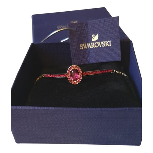 Pre-owned Swarovski Silver Bracelet In Pink