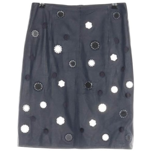Pre-owned Steffen Schraut Leather Skirt In Blue