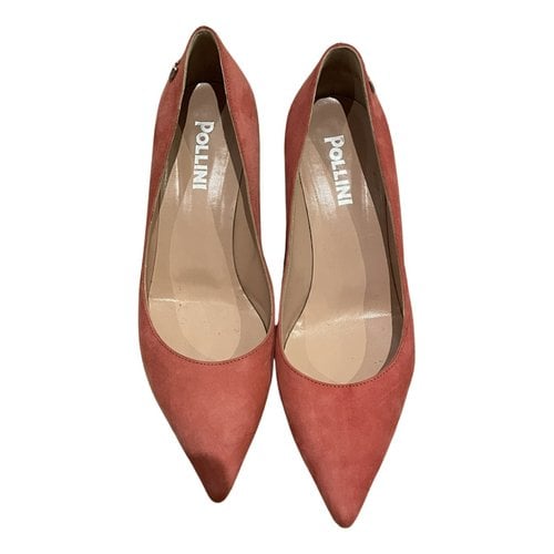 Pre-owned Pollini Mid Heel In Pink