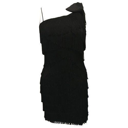 Pre-owned Aidan Mattox Mid-length Dress In Black