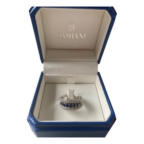 Pre-owned Damiani White Gold Ring In Blue