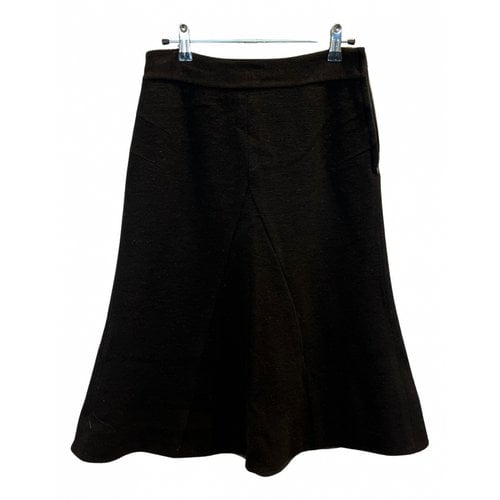 Pre-owned Diane Von Furstenberg Wool Mid-length Skirt In Black