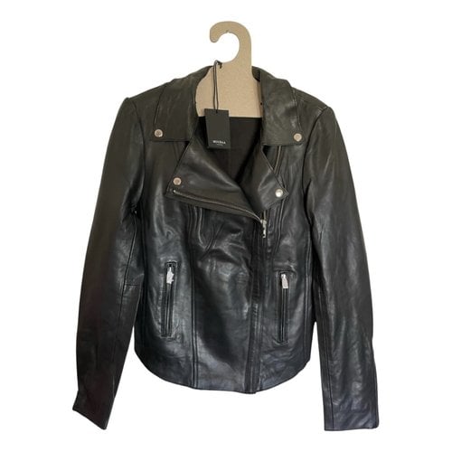 Pre-owned Muubaa Leather Jacket In Black