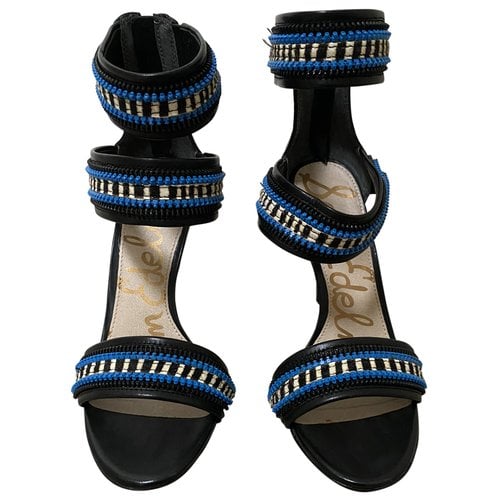 Pre-owned Sam Edelman Leather Sandals In Blue