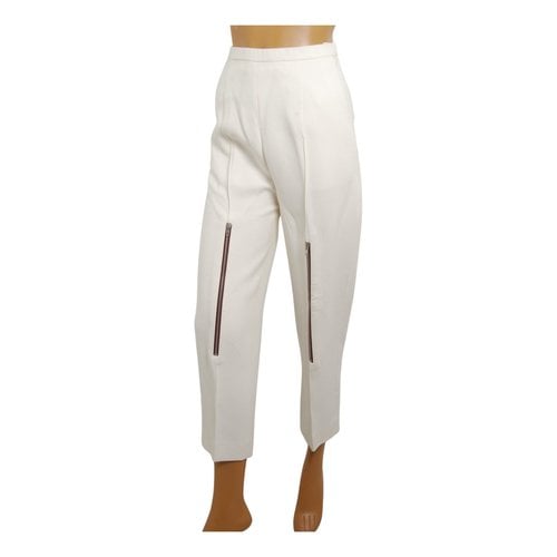 Pre-owned Celine Chino Pants In White