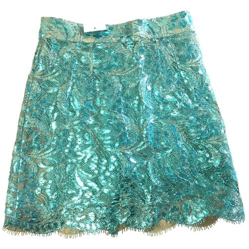 Pre-owned Dolce & Gabbana Mini Skirt In Turquoise
