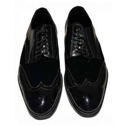 Pre-owned Dsquared2 Patent Leather Lace Ups In Black