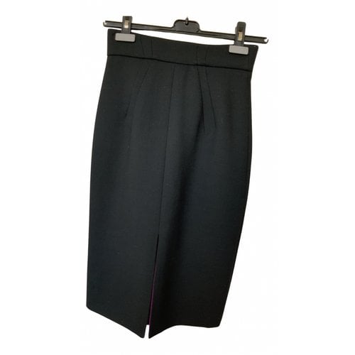 Pre-owned Schumacher Wool Mid-length Skirt In Black