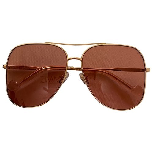 Pre-owned Zimmermann Aviator Sunglasses In Brown