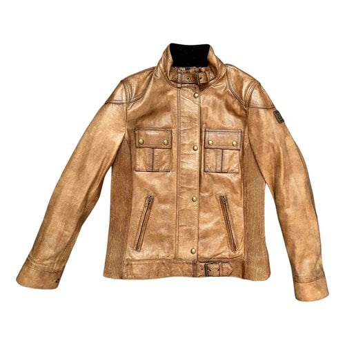 Pre-owned Belstaff Leather Biker Jacket In Brown
