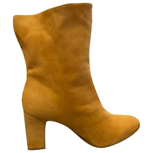 Pre-owned Tabitha Simmons Ankle Boots In Gold