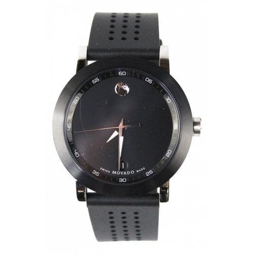 Pre-owned Movado Watch In Black