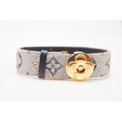 Pre-owned Louis Vuitton Leather Bracelet In Blue