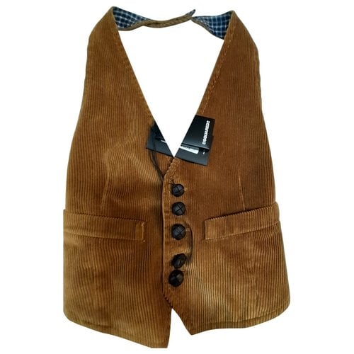 Pre-owned Dsquared2 Cardi Coat In Camel