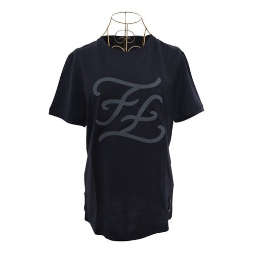 Pre-owned Fendi T-shirt In Navy
