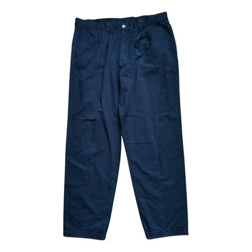 Pre-owned Calvin Klein Trousers In Navy